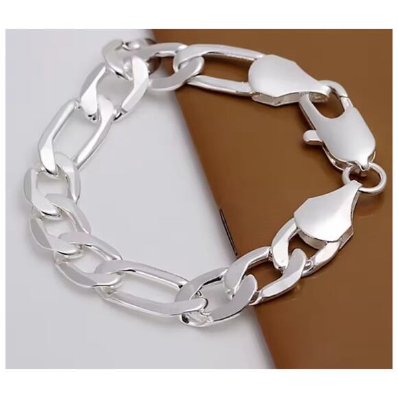 Figaro  - Bracelet - silver - 10mm / 8" - Picture 1 of 4